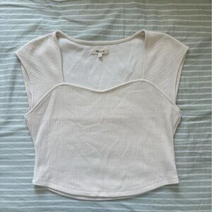 Madewell Sweetheart Neckline Ribbed Top